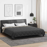 Vidaxl vol jaar dekbed lichtgrijs en antraciet 220 x 240 cm microfiber - afbeelding 1