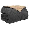 Vidaxl winter dekbed antraciet en taupe 220 x 200 cm microfiber
