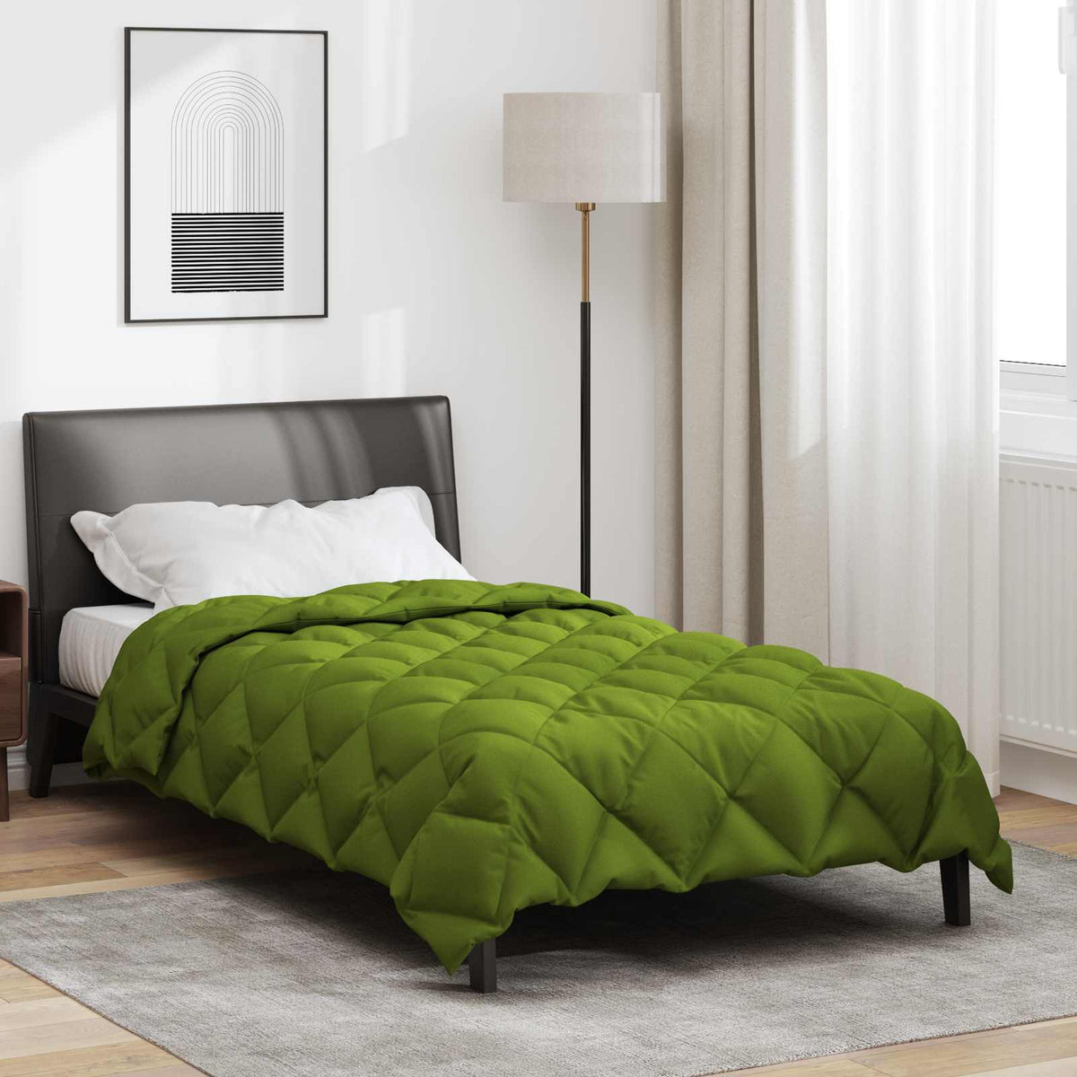 Vidaxl winter dekbed groen 220 x 140 cm microfiber