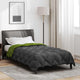 Vidaxl winter dekbed groen en antraciet 220 x 140 cm microfiber
