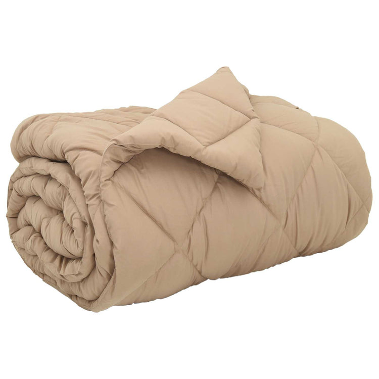 Vidaxl winter dekbed taupe 200 x 140 cm microfiber