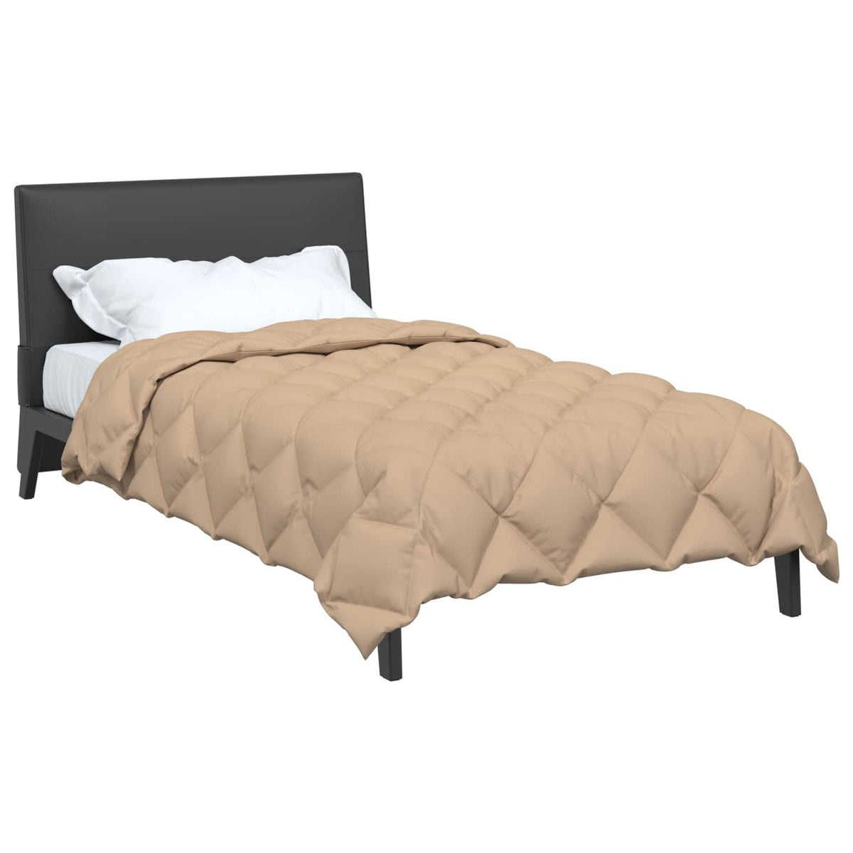 Vidaxl winter dekbed taupe 220 x 135 cm microfiber