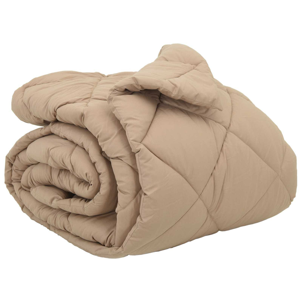 Vidaxl winter dekbed taupe 220 x 260 cm microfiber