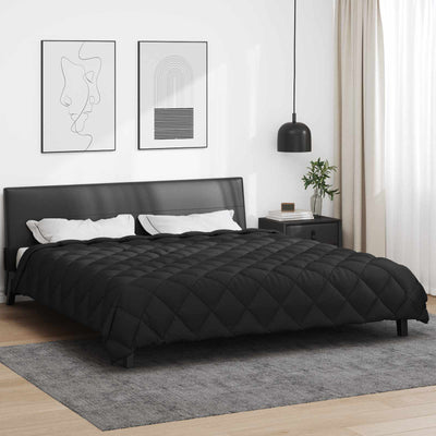 Vidaxl winter dekbed zwart 220 x 200 cm microfiber