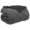 Vidaxl winter dekbed zwart en anthraciet 240 x 200 cm microfiber