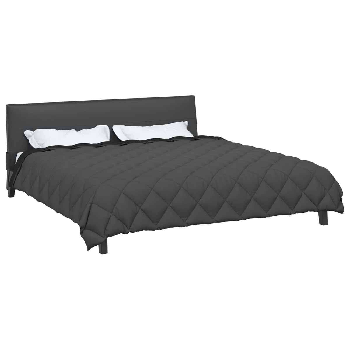 Vidaxl winter dekbed zwart en anthraciet 220 x 240 cm microfiber