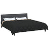 Vidaxl winter dekbed zwart en taupe 240 x 200 cm microfiber