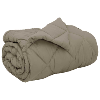 Vidaxl winter dekbed lichtgrijs 220 x 140 cm microfiber