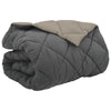Vidaxl winter dekbed lichtgrijs en antraciet 240 x 200 cm microfiber