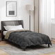 Vidaxl winter dekbed lichtgrijs en antraciet 220 x 135 cm microfiber