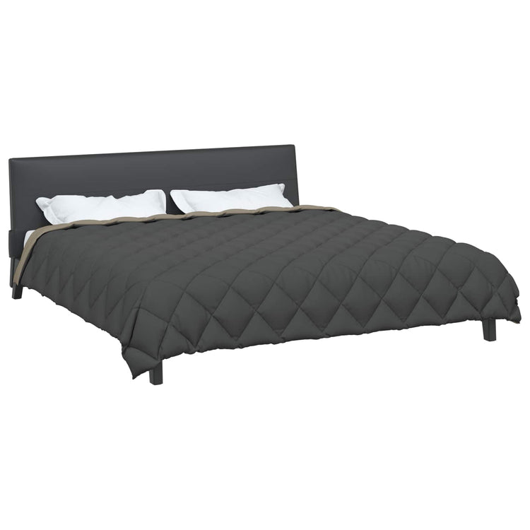 Vidaxl winter dekbed lichtgrijs en antraciet 240 x 260 cm microfiber