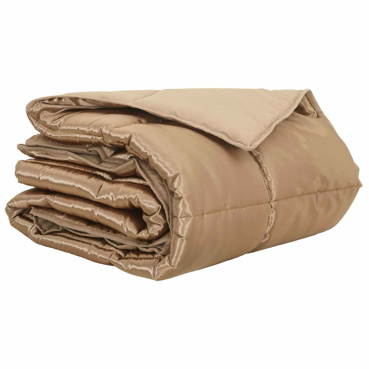 Vidaxl zomer dekbed goud 200 x 200 cm satijn en microfiber