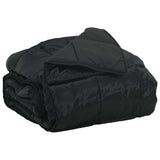 Vidaxl zomer dekbed zwart 140 x 200 cm satijn en microfiber - afbeelding 2