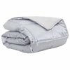 Vidaxl zomer dekbed zilver 200 x 135 cm satijn en microfiber