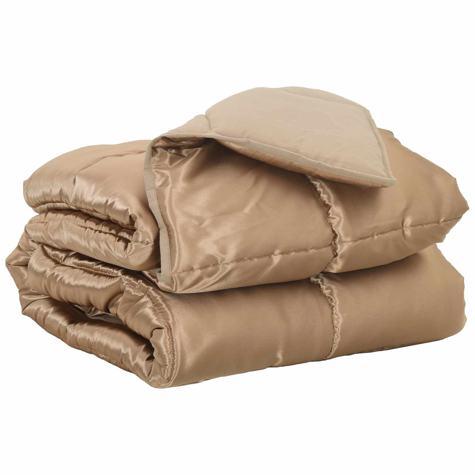 Vidaxl vol jaar dekbed goud 200 x 140 cm satijn en microfiber