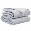 Vidaxl vol jaar dekbed zilver 240 x 260 cm satijn en microfiber