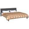Vidaxl winter dekbed goud 220 x 240 cm satijn en microfiber