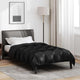 Vidaxl winter dekbed zwart 200 x 135 cm satijn en microfiber