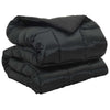 Vidaxl winter dekbed zwart 220 x 240 cm satijn en microfiber