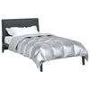 Vidaxl winter dekbed zilver 220 x 140 cm satijn en microfiber