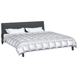 Vidaxl winter dekbed 220 x 260 cm 450 gsm zilver - afbeelding 3
