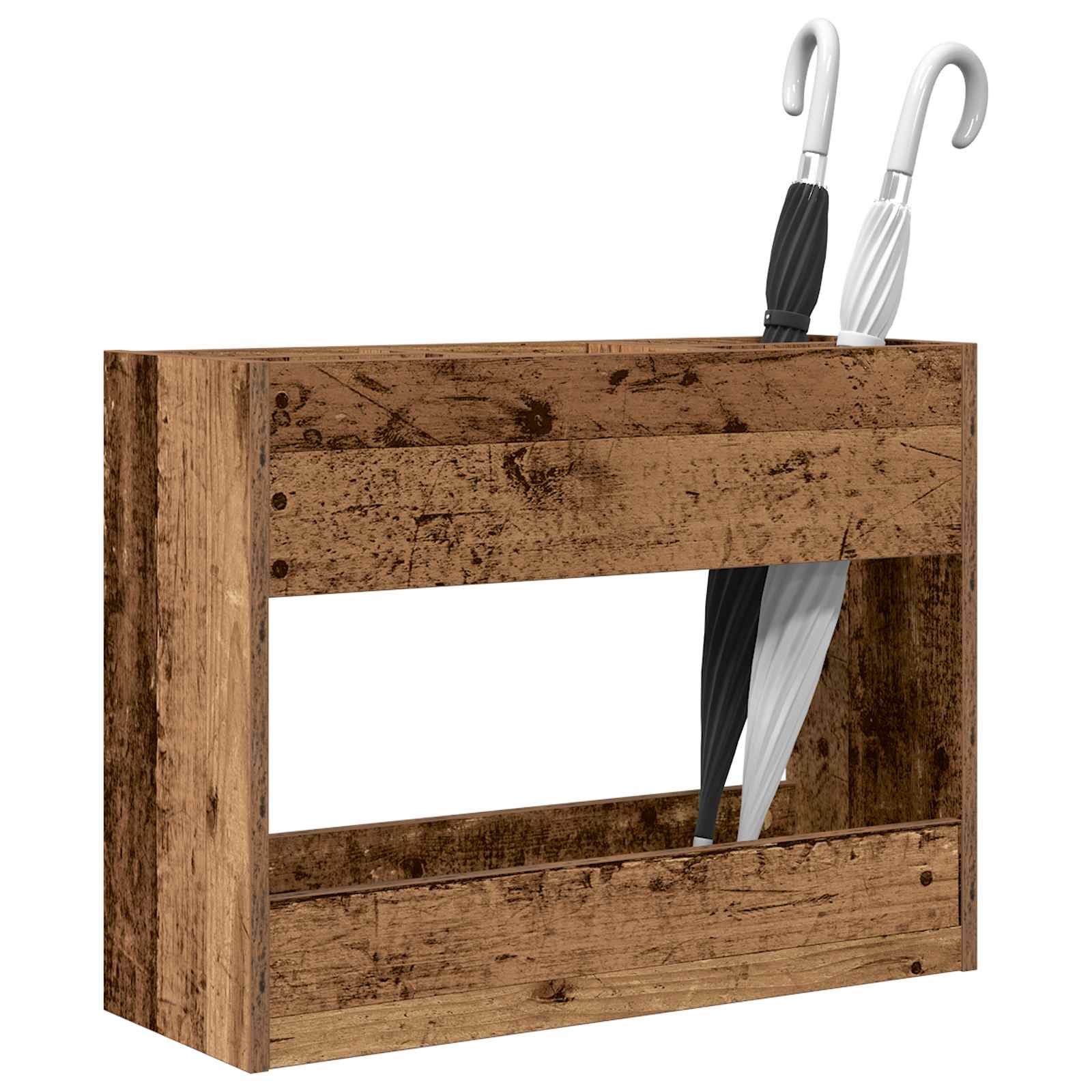 Vidaxl paraplu standaard oudhout 65 x 24 x 50 cm bewerkt hout