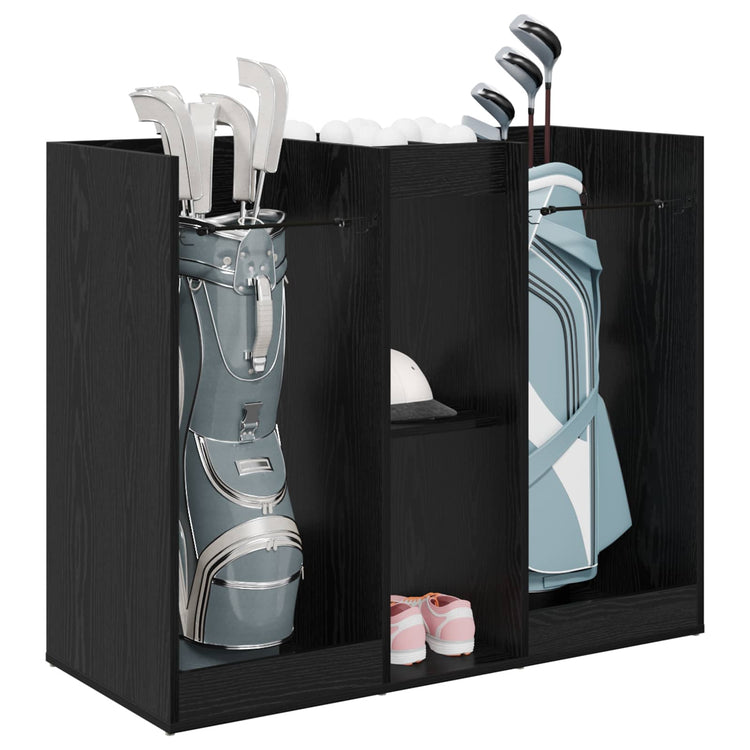 Vidaxl golfkast effen zwart eiken 102 x 45 x 85,5 cm