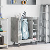 Vidaxl golfkast met wiel effen beton grijs 90 x 45 x 98 cm
