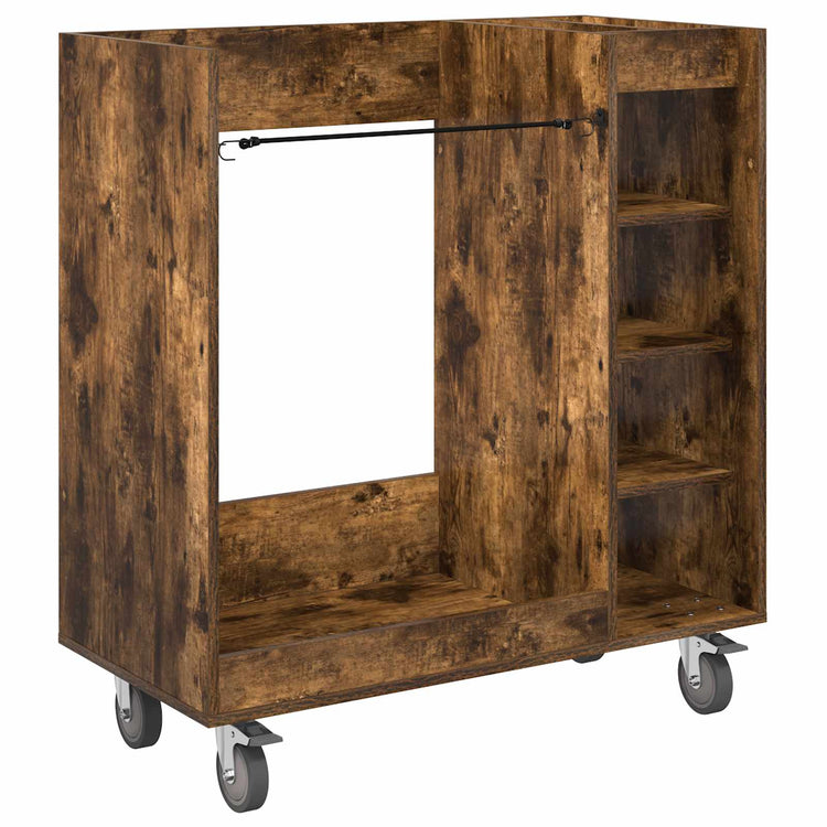 Vidaxl golfkast met wiel effen gerookt eiken 90 x 45 x 98 cm