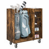 Vidaxl golfkast met wiel effen gerookt eiken 90 x 45 x 98 cm