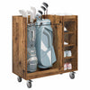 Vidaxl golfkast met wiel effen oudhout 90 x 45 x 98 cm