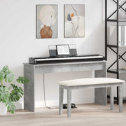Vidaxl keyboardstand beton grijs 120 x 32 x 64 cm bewerkt hout - afbeelding 1