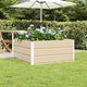 Vidaxl plantenbak ivoor 100 x 100 x 45 cm staal