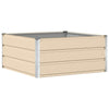 Vidaxl plantenbak ivoor 100 x 100 x 45 cm staal