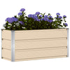 Vidaxl plantenbak ivoor 100 x 40 x 45 cm staal