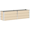 Vidaxl plantenbak ivoor 160 x 40 x 45 cm staal