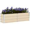 Vidaxl plantenbak ivoor 160 x 40 x 45 cm staal