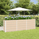 Vidaxl plantenbak ivoor 240 x 40 x 75 cm staal