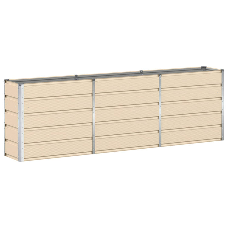 Vidaxl plantenbak ivoor 240 x 40 x 75 cm staal