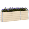 Vidaxl plantenbak ivoor 160 x 40 x 75 cm staal