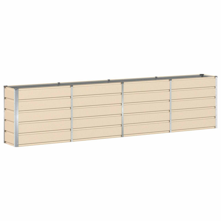Vidaxl plantenbak ivoor 320 x 40 x 75 cm staal
