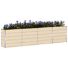 Vidaxl plantenbak ivoor 160 x 40 x 75 cm staal