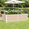 Vidaxl plantenbak ivoor 160 x 80 x 45 cm staal