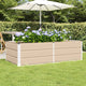 Vidaxl plantenbak ivoor 160 x 80 x 45 cm staal