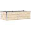 Vidaxl plantenbak ivoor 160 x 80 x 45 cm staal