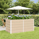 Vidaxl plantenbak ivoor 160 x 80 x 75 cm staal