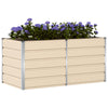 Vidaxl plantenbak ivoor 160 x 80 x 75 cm staal