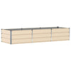 Vidaxl plantenbak ivoor 240 x 80 x 45 cm staal