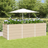 Vidaxl plantenbak ivoor 240 x 80 x 75 cm staal