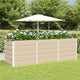 Vidaxl plantenbak ivoor 240 x 80 x 75 cm staal